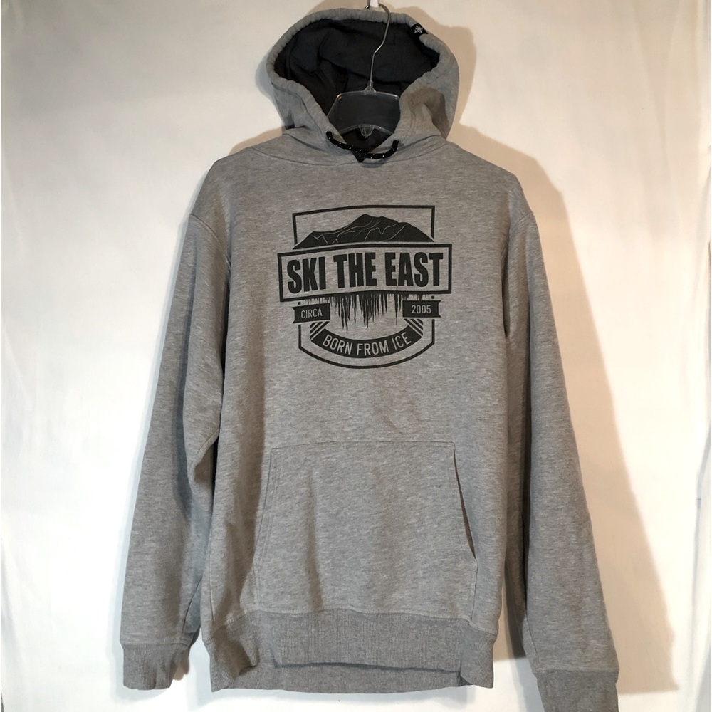 Grey “Ski The East: Born From Ice” Hoodie Mens M